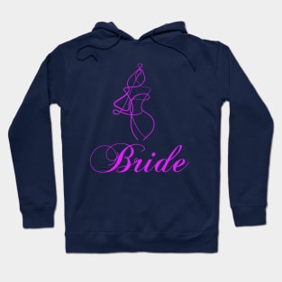 Bride to Be Bachelorette Party. Woman Line Art Hoodie